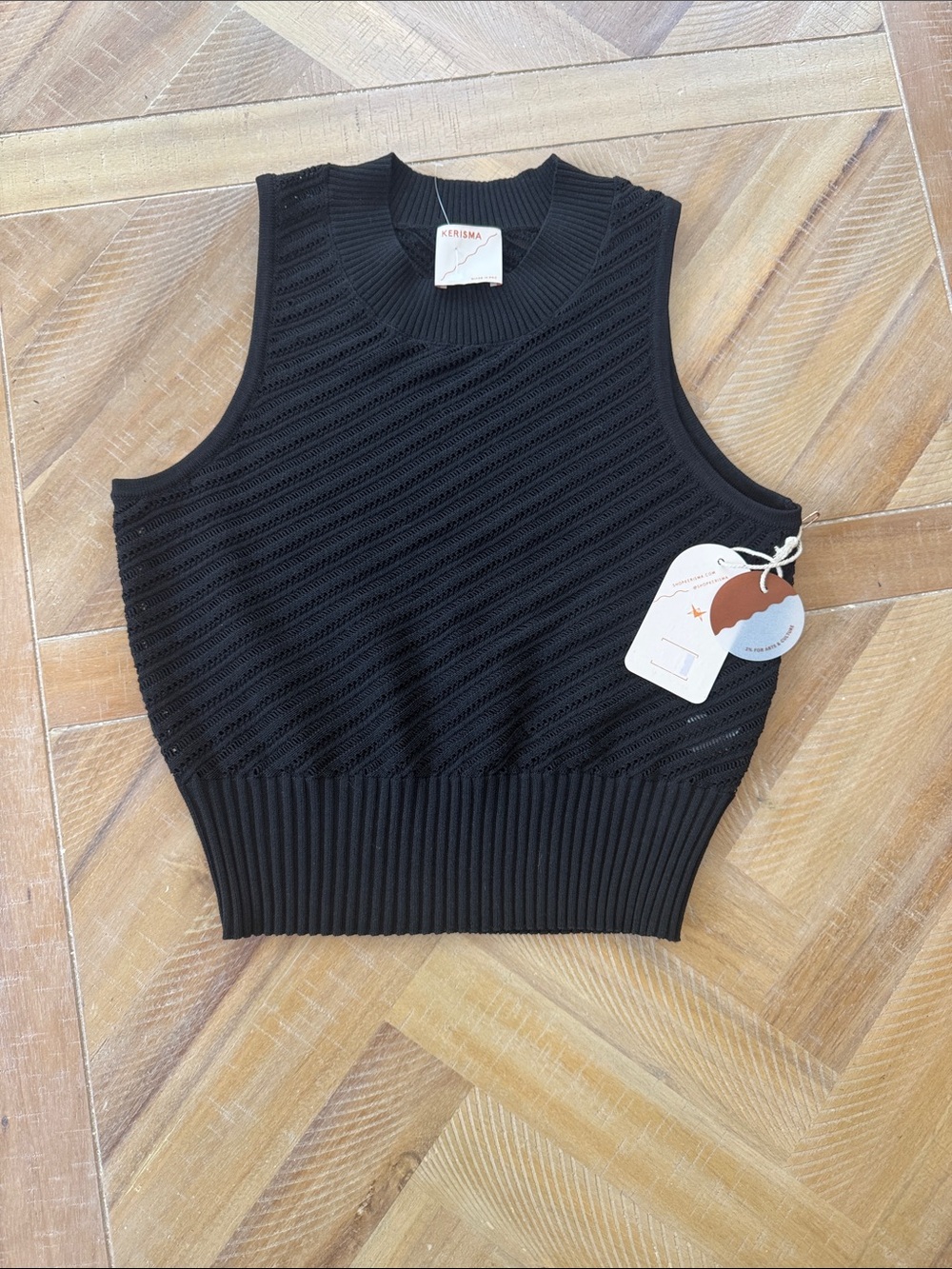 Kerisma Black Sleeveless Knit Tank Top